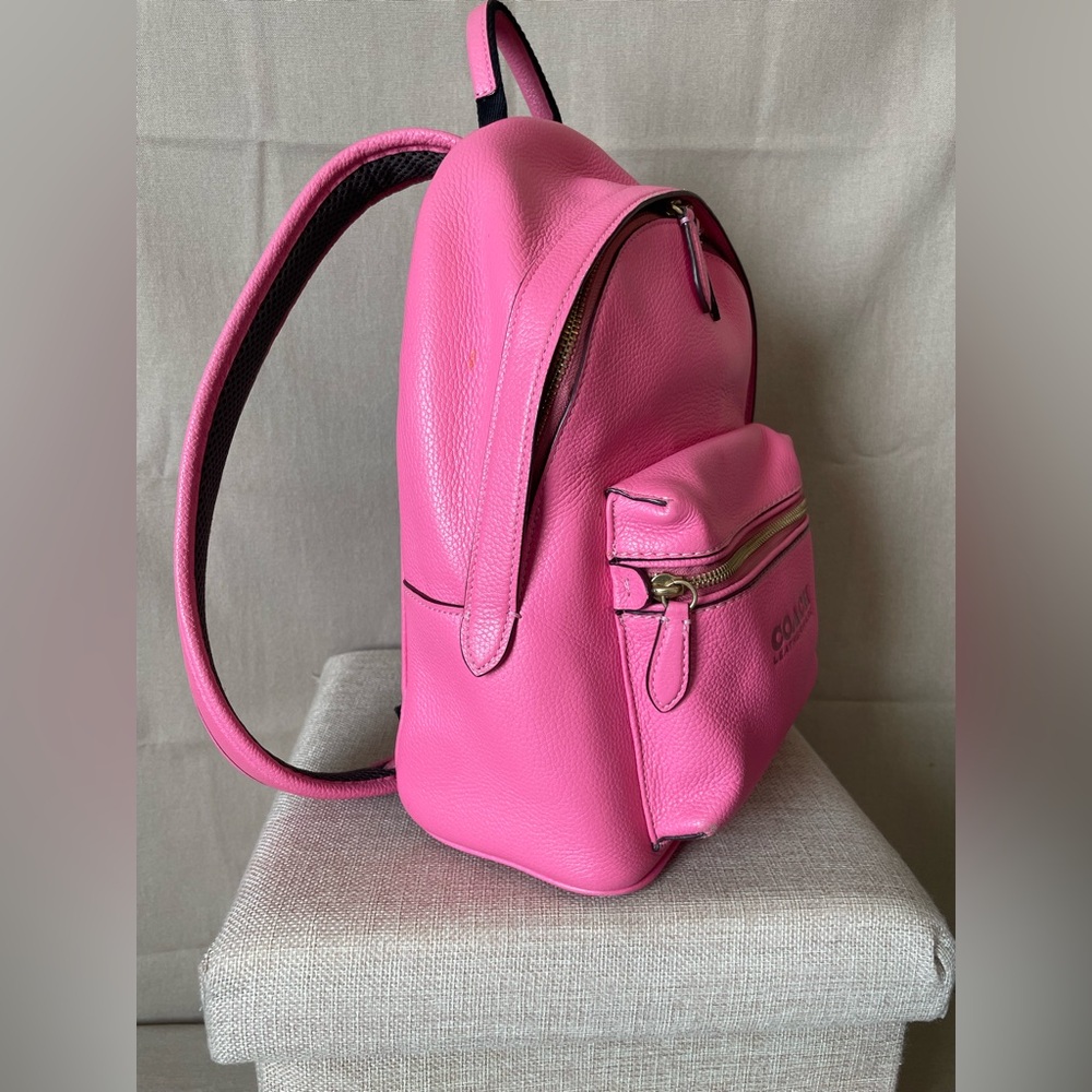 Coach Pink Leatherware Backpack with Ipsy Cosmetic Bag - Picture 4 of 16